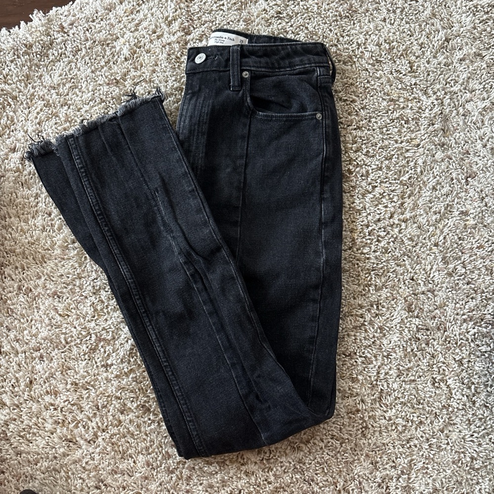 Abercrombie & Fitch Charcoal High Rise Jeans